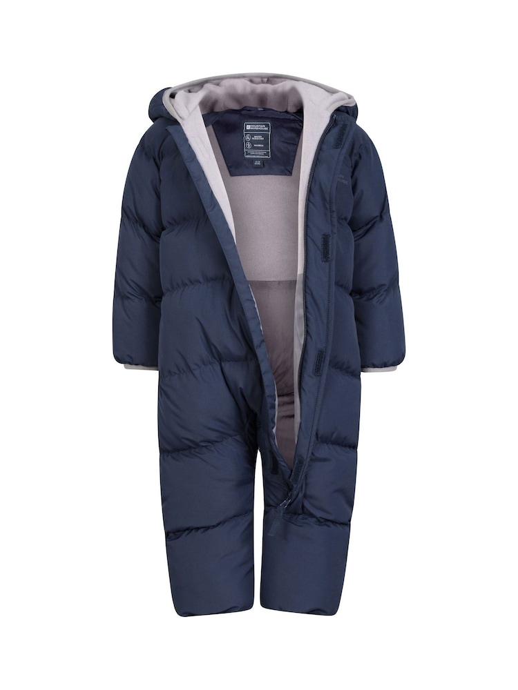 Mountain Warehouse Blue Frosty Toddler Fleece Lined Padded Suit - Image 4 of 6