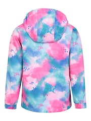 Mountain Warehouse Blue/Pink Kids Aries Printed Waterproof 3-in-1 Jacket - Image 2 of 6
