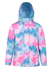 Mountain Warehouse Blue/Pink Kids Aries Printed Waterproof 3-in-1 Jacket - Image 3 of 6