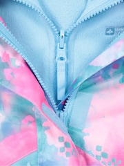 Mountain Warehouse Blue/Pink Kids Aries Printed Waterproof 3-in-1 Jacket - Image 6 of 6
