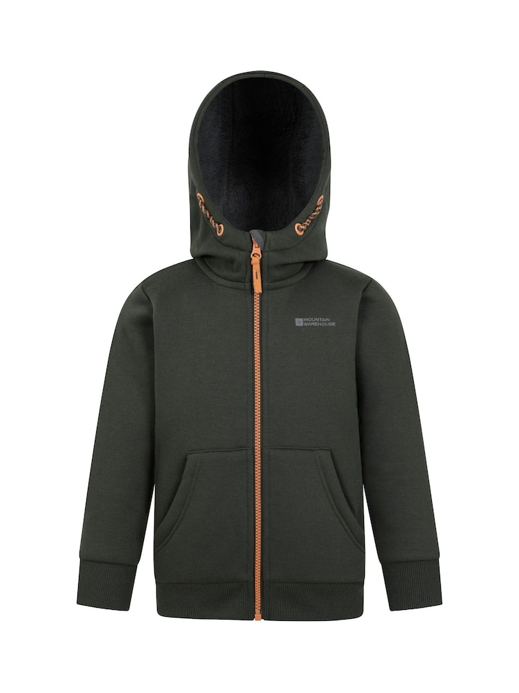 Mountain Warehouse Green Kids Nordic II Sherpa Lined Full Zip Hoodie - Image 1 of 5
