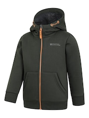 Mountain Warehouse Green Kids Nordic II Sherpa Lined Full Zip Hoodie - Image 4 of 5