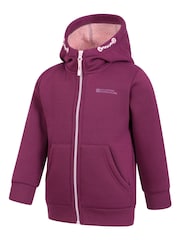 Mountain Warehouse Pink Kids Alpine II Sherpa Lined Full Zip Hoodie - Image 3 of 4