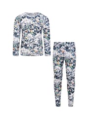 Mountain Warehouse Multi Kids Talus Printed Thermal Top And Joggers Set - Image 1 of 6
