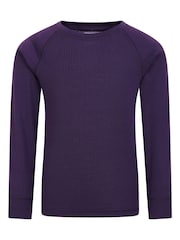 Mountain Warehouse Purple Talus Kids Round Neck Thermal Top - Image 1 of 5