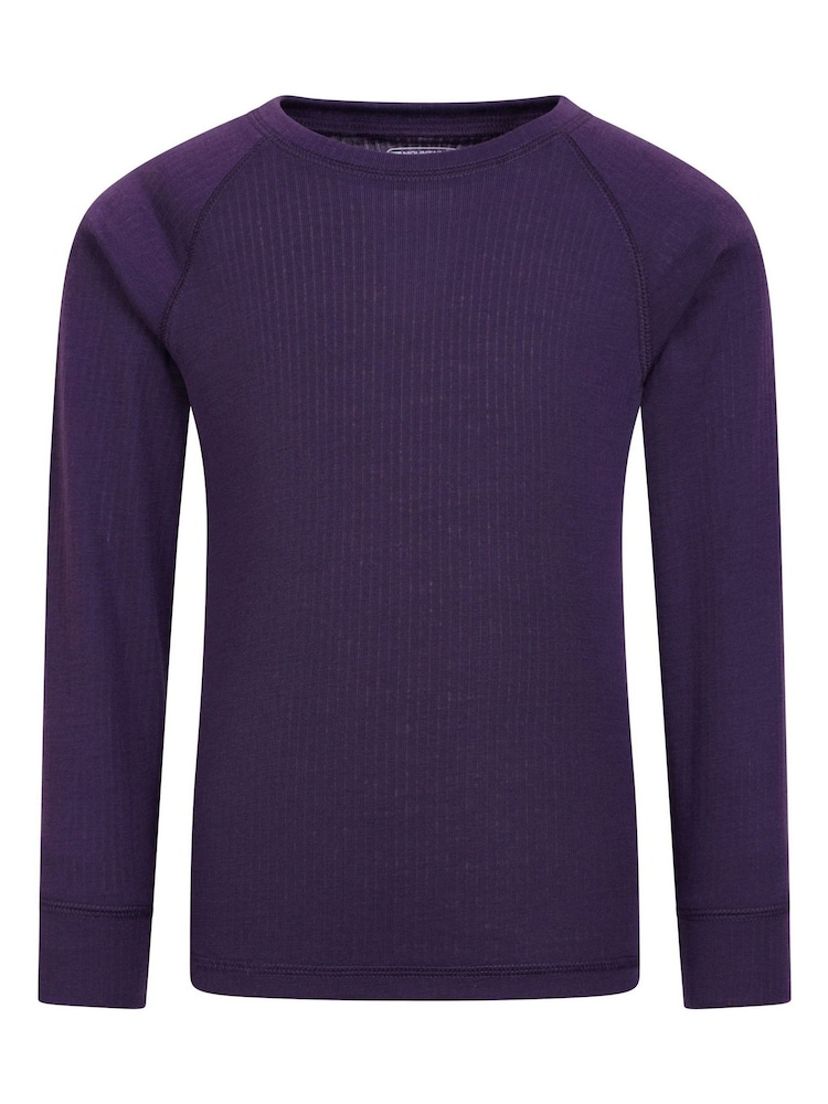 Mountain Warehouse Purple Talus Kids Round Neck Thermal Top - Image 1 of 5