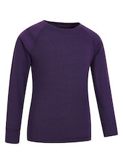 Mountain Warehouse Purple Talus Kids Round Neck Thermal Top - Image 3 of 5