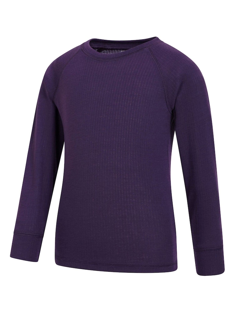 Mountain Warehouse Purple Talus Kids Round Neck Thermal Top - Image 4 of 5