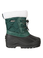 Mountain Warehouse Green Arctic Junior Waterproof Fleece Lined Adaptive Snow Boots - Image 1 of 6