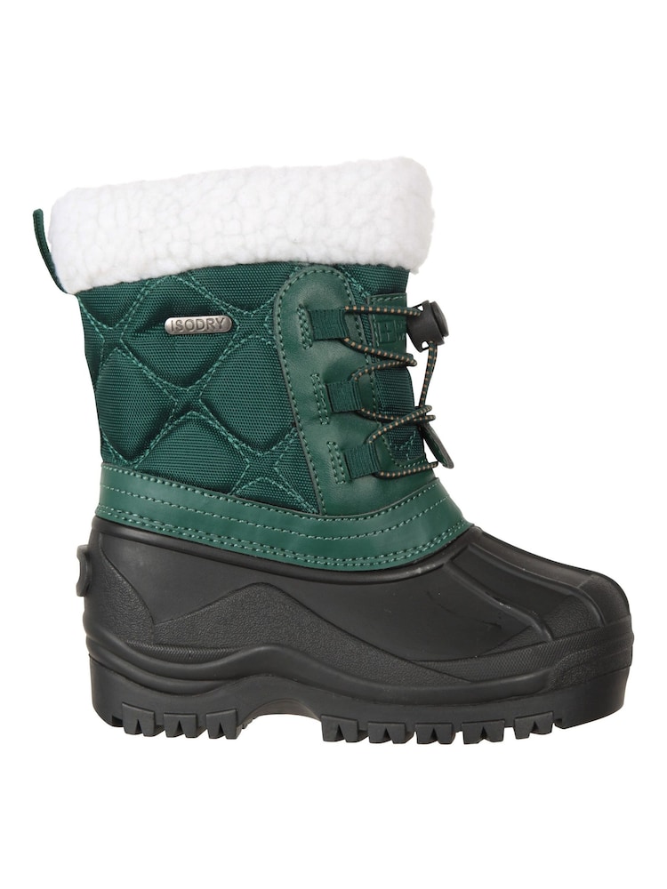 Mountain Warehouse Green Arctic Junior Waterproof Fleece Lined Adaptive Snow Boots - Image 1 of 6