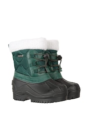 Mountain Warehouse Green Arctic Junior Waterproof Fleece Lined Adaptive Snow Boots - Image 3 of 6