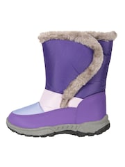 Botas de nieve de niño con forro de borreguito y ribete de pelo sintético Caribou de Mountain Warehouse - Imagen 5 de 6