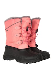 Mountain Warehouse Pink/Black Kids Whistler Sherpa Lined Snow Boots - Image 1 of 5