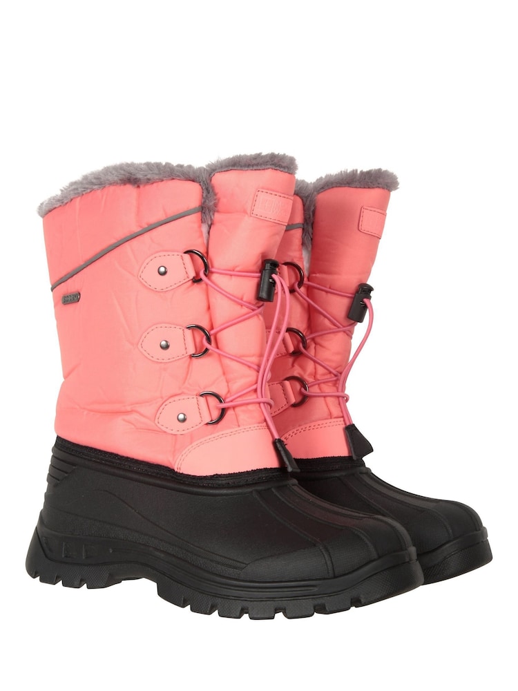 Mountain Warehouse Pink/Black Kids Whistler Sherpa Lined Snow Boots - Image 1 of 5
