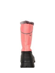 Mountain Warehouse Pink/Black Kids Whistler Sherpa Lined Snow Boots - Image 4 of 5