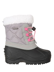 Mountain Warehouse Grey Arctic Junior Waterproof Fleece Lined Adaptive Snow Boots - Image 2 of 6