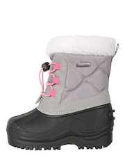 Mountain Warehouse Grey Arctic Junior Waterproof Fleece Lined Adaptive Snow Boots - Image 3 of 6