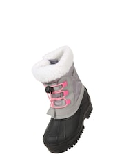 Mountain Warehouse Grey Arctic Junior Waterproof Fleece Lined Adaptive Snow Boots - Image 4 of 6