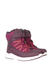 Mountain Warehouse Pink Kids Denver Waterproof Sherpa Lined Snow Boots - Image 3 of 6