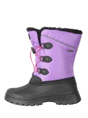 Mountain Warehouse Purple/Black Kids Whistler Sherpa Lined Snow Boots - Image 2 of 5