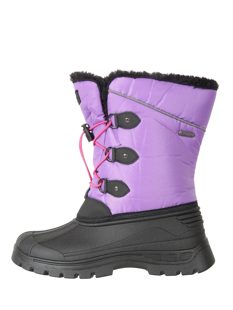 Mountain Warehouse Purple/Black Kids Whistler Sherpa Lined Snow Boots - Image 2 of 5