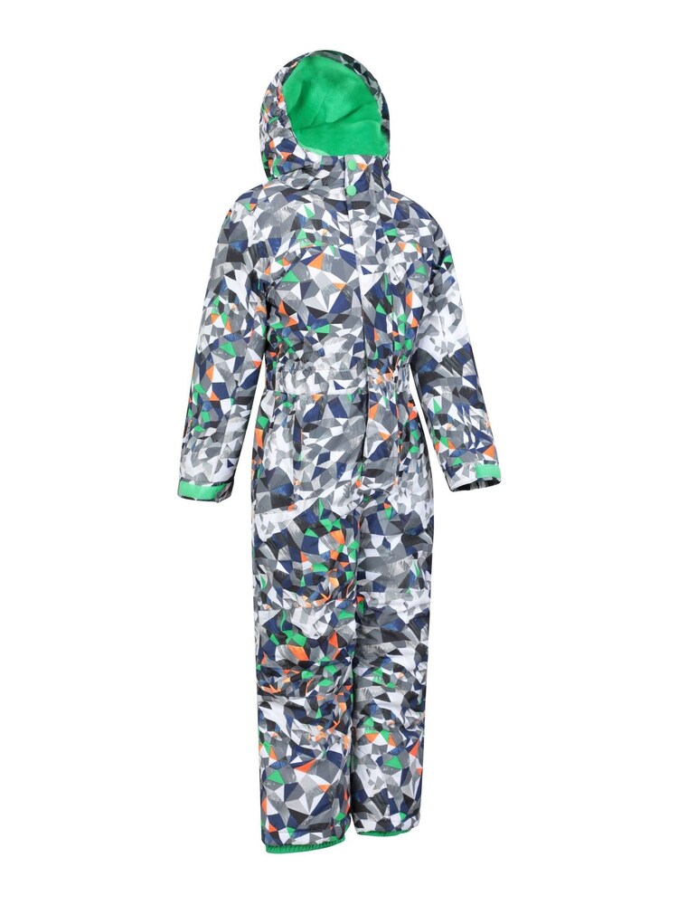 Mountain Warehouse Aqua Blue Kids Cloud Printed Waterproof Fleece Lined Snowsuit - Image 1 of 6