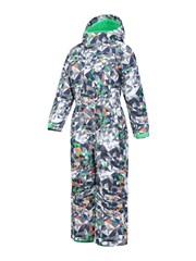Mountain Warehouse Aqua Blue Kids Cloud Printed Waterproof Fleece Lined Snowsuit - Image 3 of 6