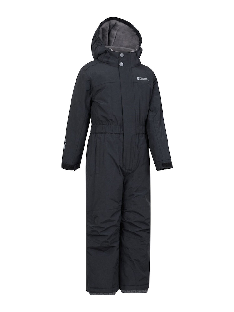 Mountain Warehouse Black Cloud Kids All In One Waterproof Fleece Lined Snowsuit - Image 2 of 6