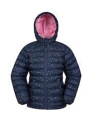 Mountain Warehouse Blue Seasons Kids Printed Water-Resistant Padded Jacket - Image 1 of 5