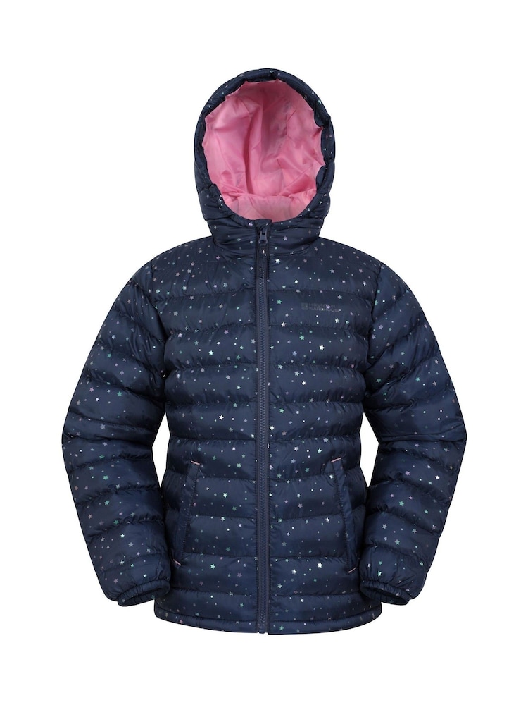 Mountain Warehouse Blue Seasons Kids Printed Water-Resistant Padded Jacket - Image 1 of 5