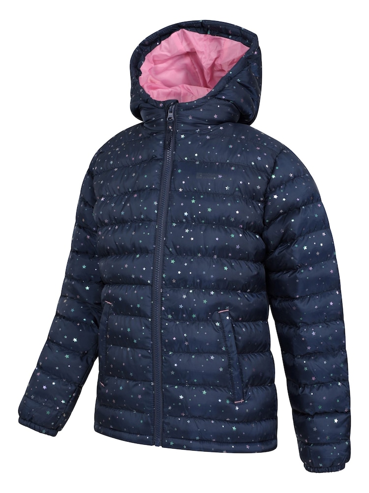 Mountain Warehouse Blue Seasons Kids Printed Water-Resistant Padded Jacket - Image 4 of 5