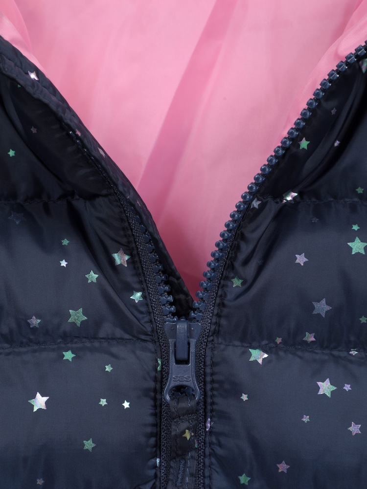 Mountain Warehouse Blue Seasons Kids Printed Water-Resistant Padded Jacket - Image 5 of 5