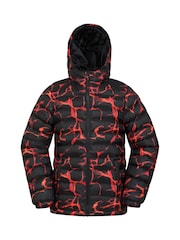 Mountain Warehouse LIGHT Blue Kids Seasons Printed Water Resistant Padded Jacket - Image 1 of 5