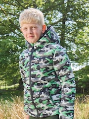 Mountain Warehouse Green Kids Seasons Printed Water Resistant Padded Jacket - Image 1 of 5