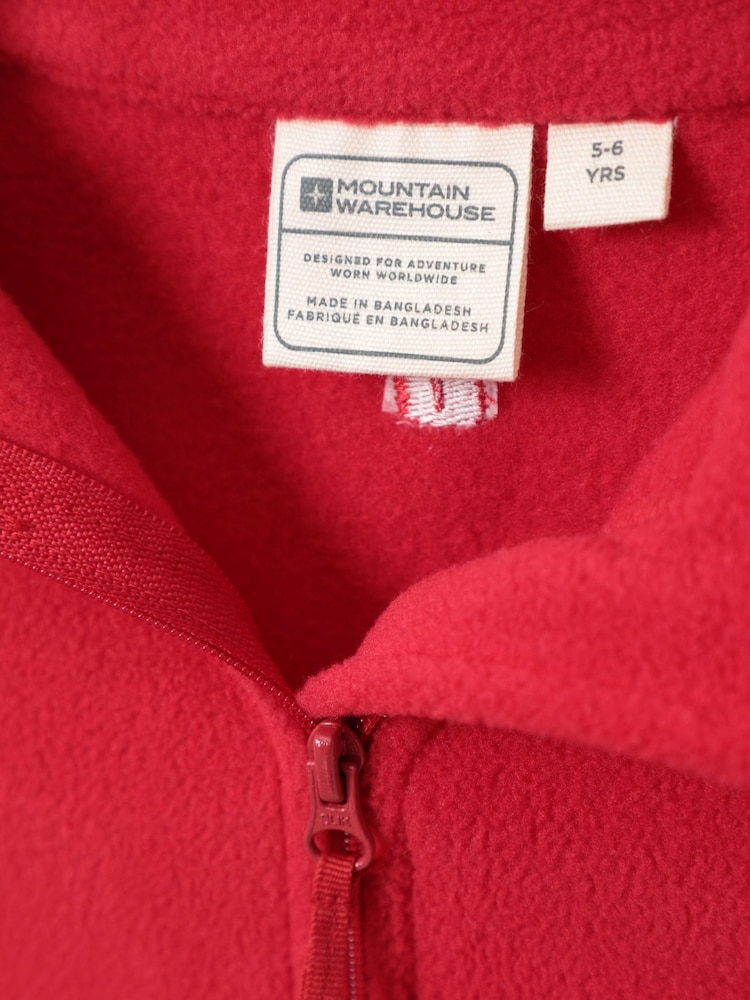 Mountain Warehouse Red Camber II Kids Full Zip Fleece - Image 4 of 4