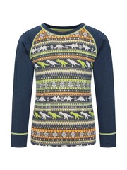 Mountain Warehouse Green Kids Jacquard Merino Thermal Top And Pants Set - Image 2 of 5