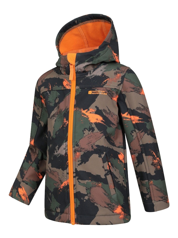 Mountain Warehouse Camouflage Exodus Kids Printed Water-Resistant Softshell Jacket - Image 2 of 5 Mountain Warehouse Camouflage Exodus Kids Printed Water-Resistant Softshell Jacket - Image 2 of 5