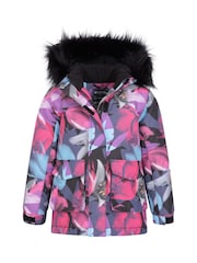 Mountain Warehouse Multi Colour Ranger Printed Kids Water Resistant Jacket - Image 2 of 4