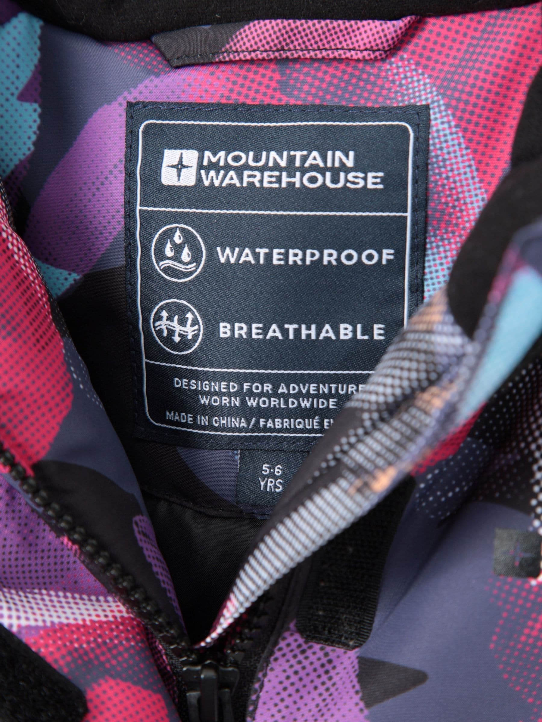 Multi coloured waterproof jacket clearance