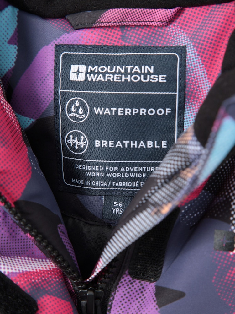 Mountain Warehouse Multi Colour Ranger Printed Kids Water Resistant Jacket - Image 4 of 4