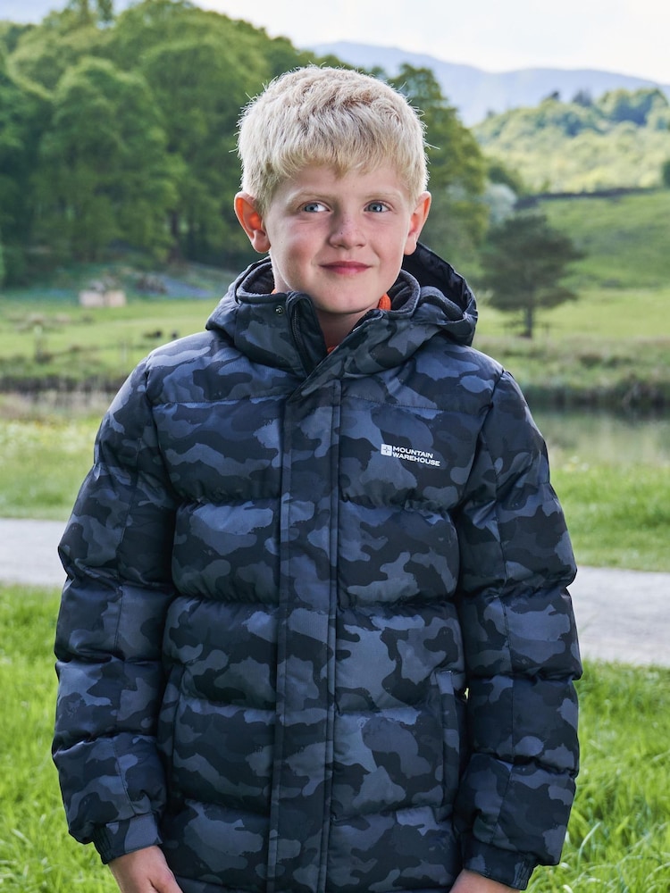Mountain Warehouse Navy Blue Kids Printed Snow Jacket - Image 1 of 5