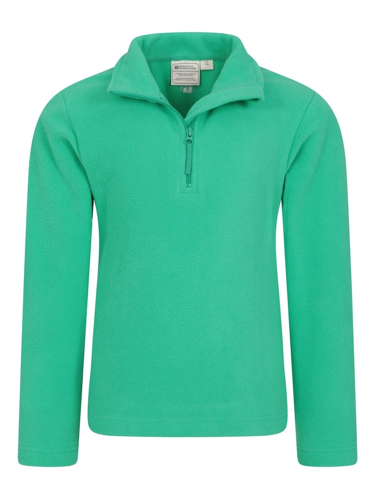 Mountain Warehouse Green Camber II Kids Half Zip Fleece - Image 1 of 3