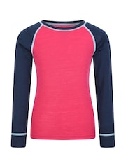 Mountain Warehouse Purple Kids Merino II Thermal Top And Trousers Set - Image 2 of 6
