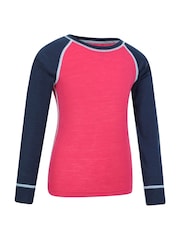 Mountain Warehouse Purple Kids Merino II Thermal Top And Trousers Set - Image 5 of 6