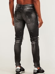 Alessandro Zavetti Damiano Slim Fit Denim Black Jeans - Image 2 of 7