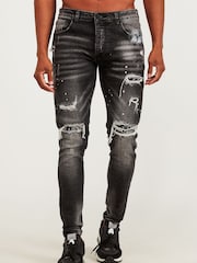 Alessandro Zavetti Damiano Slim Fit Denim Black Jeans - Image 3 of 7