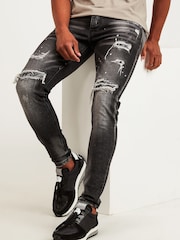 Alessandro Zavetti Damiano Slim Fit Denim Black Jeans - Image 4 of 7