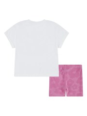 Converse Pink Chuck Patch T-Shirts and Biker Shorts Set - Image 2 of 4