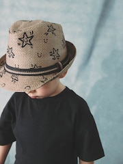 Neutral Star Trilby Hat (1-10yrs) - Image 1 of 4