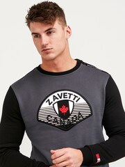 Черный двухцветный свитер Zavetti Canada Botticini - Изображение 4 из 5